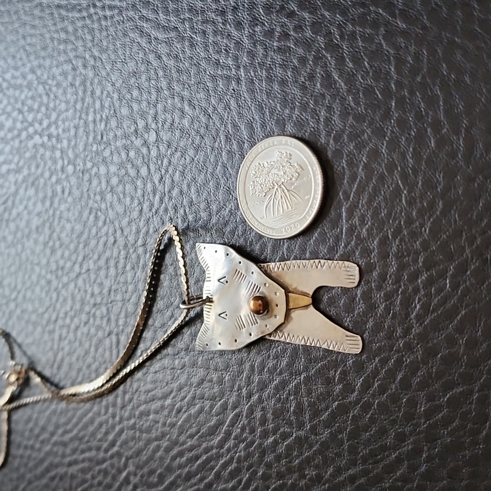 VTG Comstock sterling pendant w/sterling chain - Picture 11 of 12